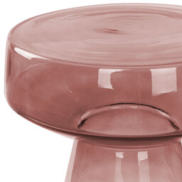 Beliani  Side Table Laguna Glass Red - thumbnail 5