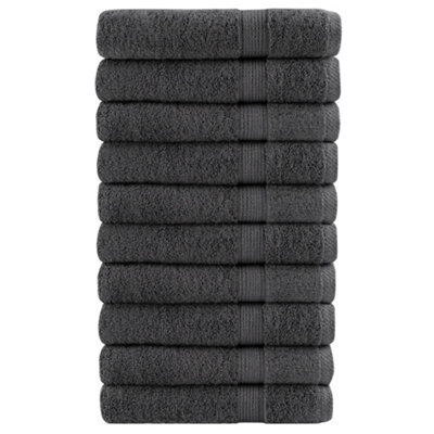 Berkfield Premium Towels Solund 10Pcs Anthracite 100X200Cm 600Gsm - image 1