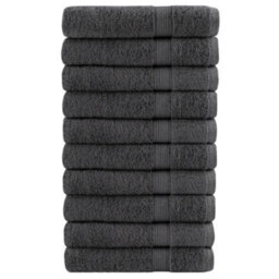 Berkfield Premium Towels Solund 10Pcs Anthracite 100X200Cm 600Gsm - thumbnail 1
