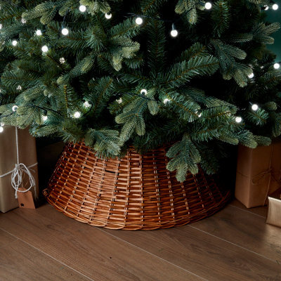 Rattan Christmas Tree Skirt, 60Cm (Dia) - Brown - image 1