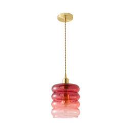 Valuelights Giselle Brushed Gold Ombre Berry Glass Ceiling Pendant Light - thumbnail 6