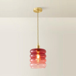 Valuelights Giselle Brushed Gold Ombre Berry Glass Ceiling Pendant Light - thumbnail 3