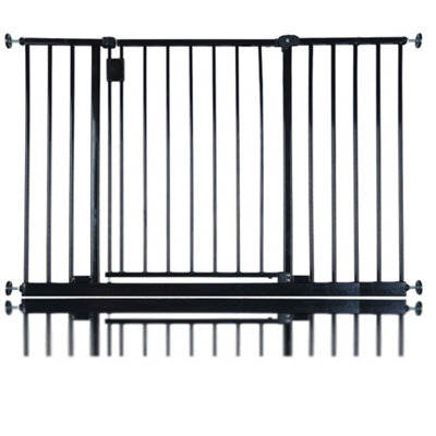 Safetots Extra Wide Hallway Gate, 109Cm - 115Cm, Black, Pressure Fit Baby Gate For Hallways And Wide Spaces - image 1