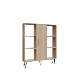 Decorotika Peoria 6 Shelves And A  Cabinet Bookcase Oak - thumbnail 3