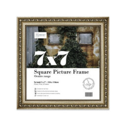 7X7 Champaign Ornate Picture Frame (17.8 X 17.8Cm) Poster, Photo, Artwork, Gallery Wall Or Print - thumbnail 1