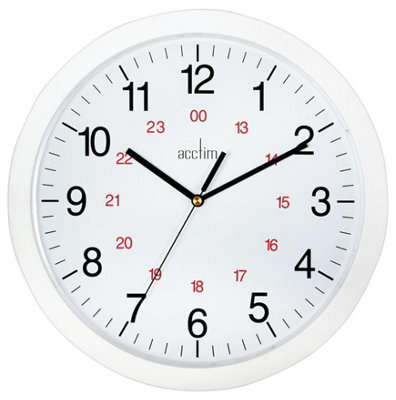 Acctim - Metro 35.5Cm Quartz Movement Analogue Wall Clock, White
