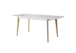 Arte Elegant Nordi Extending Dining Table H750mm W1400-1800mm D800mm In White And Oak Riviera - Stylish Dining Solution