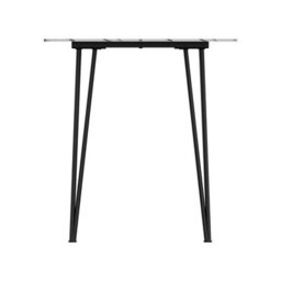 Living And Home Modern White Dining Table With Mdf Tabletop And Metal Legs - thumbnail 3