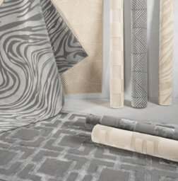 Vellure Modern Indoor Living Room Area Rug Embossed Metallic Sheen Pyramid Design Anthracite 120X170 Cm - thumbnail 6