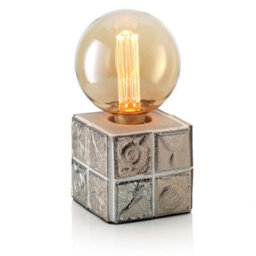 Auraglow Mysa Fossil Sea Shell Effect Stone Table Desk Lamp - Pacifico - With Ag546 - thumbnail 4