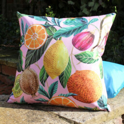 Evans Lichfield Citrus Printed Water & Uv Resistant Outdoor Polyester Filled Cushion - thumbnail 4