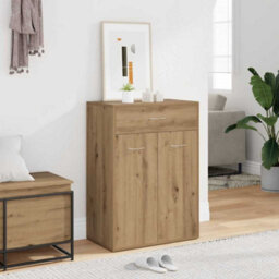 Walplus Shoe Cabinet Artisan Oak 60X35X84 Cm Engineered Wood