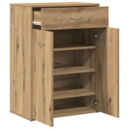 Walplus Shoe Cabinet Artisan Oak 60X35X84 Cm Engineered Wood - thumbnail 4