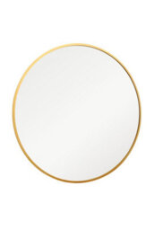 Mirroroutlet The Fenestra Gold Edged Circular Modern Wall Mirror 100Cm Diameter - thumbnail 3