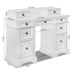 Statement Furniture Gainsborough Dressing Table With Extension Drawers - thumbnail 3