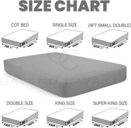 Gaveno Cavailia Terry Toweling Cot Bed Waterproof Mattress Protector, Extra Deep Soft Warm Breathable Bed Protector - Charcoal - thumbnail 7