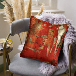 Aspect Furniture Orange Abstract Art Artwork Cushion,45X45Cm