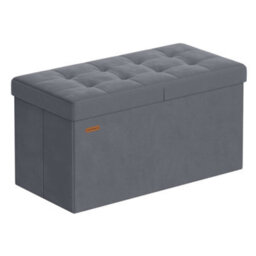 LEDREM Storage Ottoman, Foldable Storage Bench, 38 X 76 X 38 Cm, Flipping Lid, 300 Kg Load Capacity - thumbnail 2
