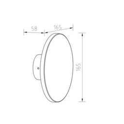 CGC Lighting Cgc Bailey Black Round Led Outdoor Indoor Wall Light Ip65 Back Lit Halo Polycarbonate Coastal - thumbnail 7