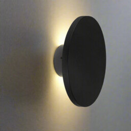 CGC Lighting Cgc Bailey Black Round Led Outdoor Indoor Wall Light Ip65 Back Lit Halo Polycarbonate Coastal - thumbnail 3