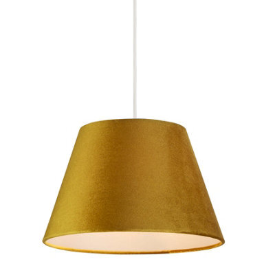 Lighting Collection Velvet Tapered Shade (Mustard) - image 1