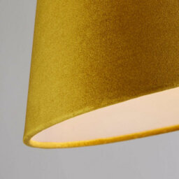 Lighting Collection Velvet Tapered Shade (Mustard) - thumbnail 3
