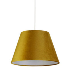 Lighting Collection Velvet Tapered Shade (Mustard) - thumbnail 2