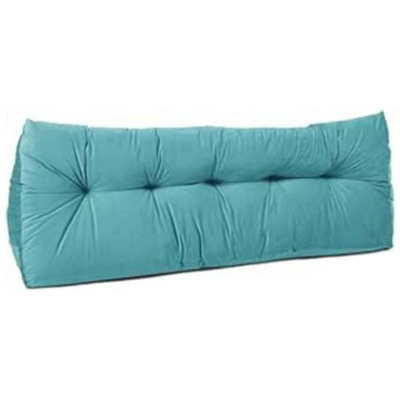 Lancashire Textiles Luxury Velvet King Bed Triangular Wedge Bedroom Headboard Turquoise Cushion 20 X 50 X 150Cm - image 1