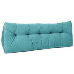 Lancashire Textiles Luxury Velvet King Bed Triangular Wedge Bedroom Headboard Turquoise Cushion 20 X 50 X 150Cm