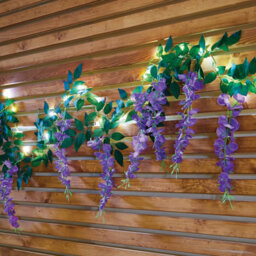 Gainsborough Solar Wisteria Garland Purple 180Cm With 20 Warm White Leds - thumbnail 1