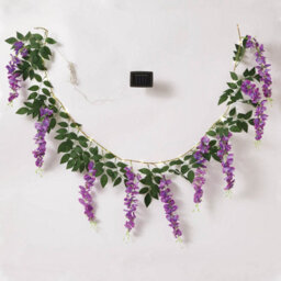 Gainsborough Solar Wisteria Garland Purple 180Cm With 20 Warm White Leds - thumbnail 2