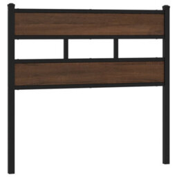 Berkfield Headboard Brown Oak 90 Cm Steel And Engineered Wood - thumbnail 2