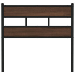 Berkfield Headboard Brown Oak 90 Cm Steel And Engineered Wood - thumbnail 3