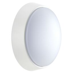 Luceco Fixed Matt Black & White Mains-Powered (Wired) Led Outdoor Bulkhead Wall Light 700Lm (Dia)21.5Cm - thumbnail 2