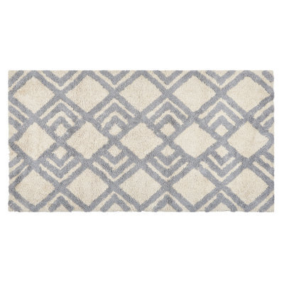 Beliani Rug Nevsehir Beige 80 X 150 Cm Cotton - image 1