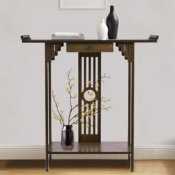 Fativo L81.5X W31.2X H82.8Cm Oriental Console Table Rustic Wood Hallway Writing Table Hall Corridor Furniture - thumbnail 9