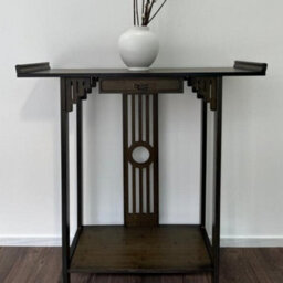 Fativo L81.5X W31.2X H82.8Cm Oriental Console Table Rustic Wood Hallway Writing Table Hall Corridor Furniture - thumbnail 6