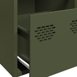Vidaxl Sideboard Olive Green 68X39X73.5 Cm Cold-Rolled Steel - thumbnail 9