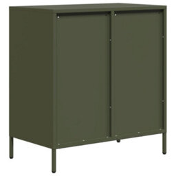 Vidaxl Sideboard Olive Green 68X39X73.5 Cm Cold-Rolled Steel - thumbnail 7