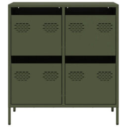 Vidaxl Sideboard Olive Green 68X39X73.5 Cm Cold-Rolled Steel - thumbnail 5