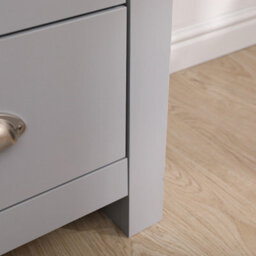 Furniturehmd Storage Chest Of Drawers Organiser Unit With 4 Drawers For Bedroom,living Room Grey And Oak - thumbnail 5