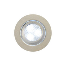 Litecraft Pack Of 10 Circular Stainless Steel Led Cool White Outdoor Decking Lights - thumbnail 3