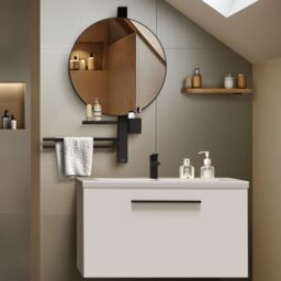 Ideal Standard Alu+ Matt Silk Black Round Wall-Mounted Bathroom Mirror (H)81.7Cm (W)64Cm - thumbnail 7