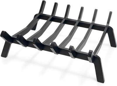 Heavy Duty Steel Fireplace Grate Heat Resistant Firewood Rack With Reinforced Legs High Airflow Design Rust Proof Finish - image 1