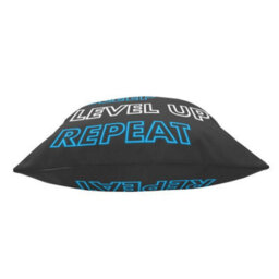 rucomfy Beanbags Rucomfy Gaming Eat Sleep Level Up Repeat Cushion 45X45Cm - Soft & Supportive Gamer Pillow - thumbnail 2