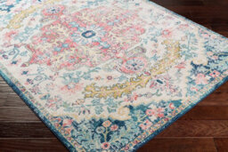 Livabliss Murat-Vintage Blue Red Yellow Traditional Boho Living Dining Bedroom Rug 200 X 275 Cm Easy Care, Non Shedding - thumbnail 6