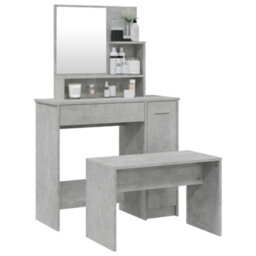 Walplus Dressing Table Set Concrete Grey 86.5X35X136 Cm - thumbnail 3