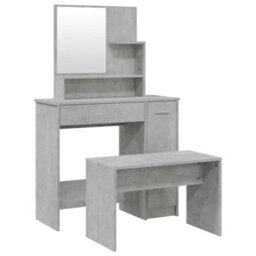 Walplus Dressing Table Set Concrete Grey 86.5X35X136 Cm - thumbnail 2
