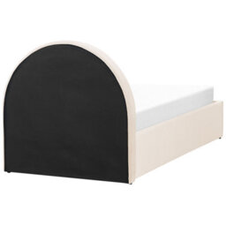 Beliani Kids Ottoman Bed Velvet Anet 90 X 200 Cm (Eu Single) Beige - thumbnail 8
