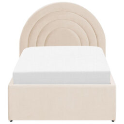 Beliani Kids Ottoman Bed Velvet Anet 90 X 200 Cm (Eu Single) Beige - thumbnail 7